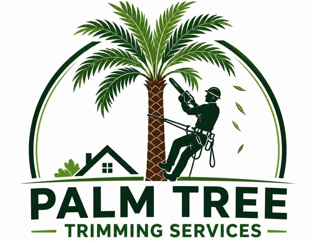 palm tree trimming services logo